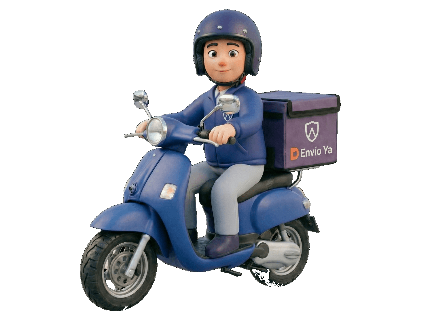 Repartidor en moto 3D